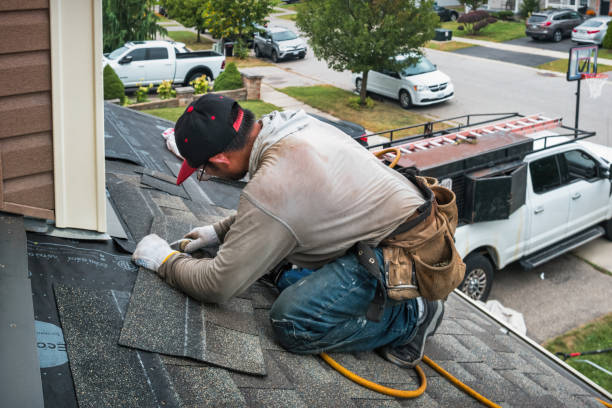 Professional Roofing technician working in Banks, ID